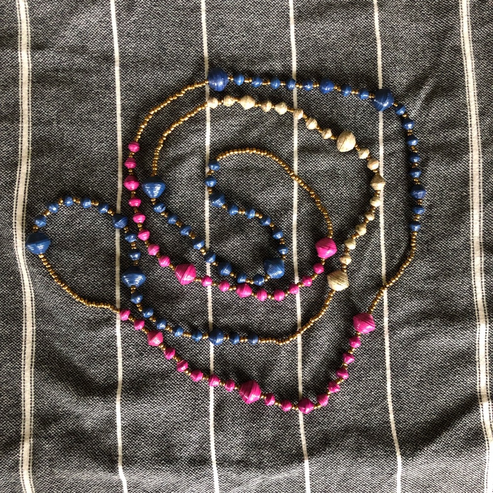 Noonday Hand-rolled Paper Bead Necklace